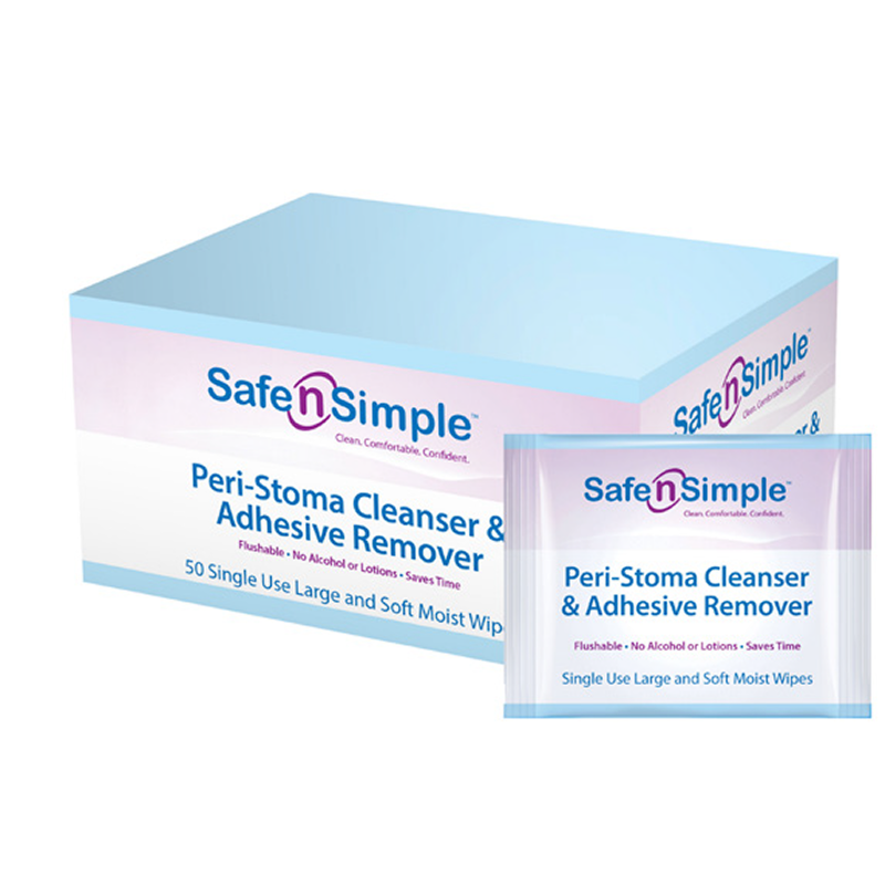 SNS00550 Серветки Safe&Simple для очищення та видалення адгезиву , без спирту, 12,5х17,5 см